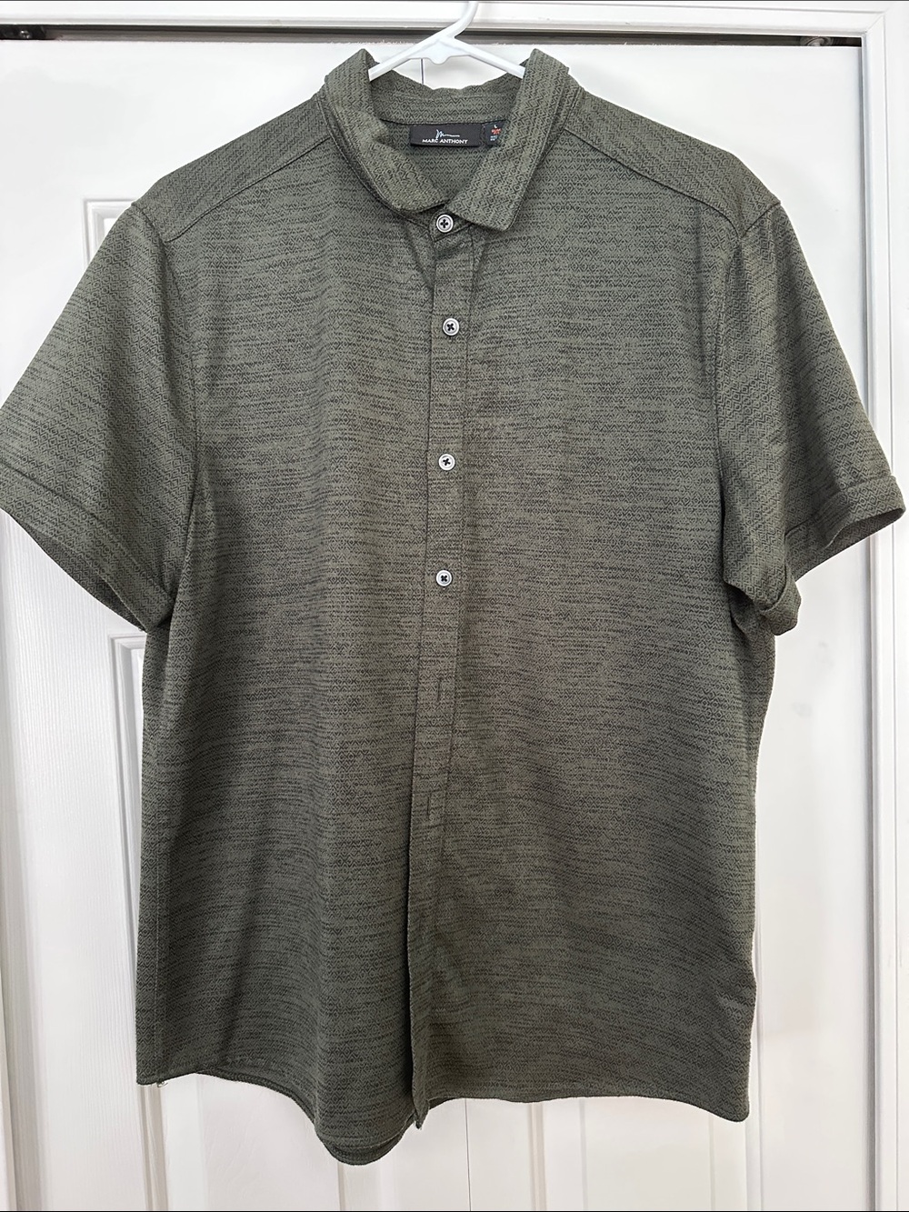 Marc Anthony Olive Green Short-Sleeve Polo Shirt